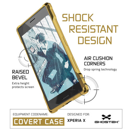 Ghostek Covert Sony Xperia X Bumper Case - Clear / Gold