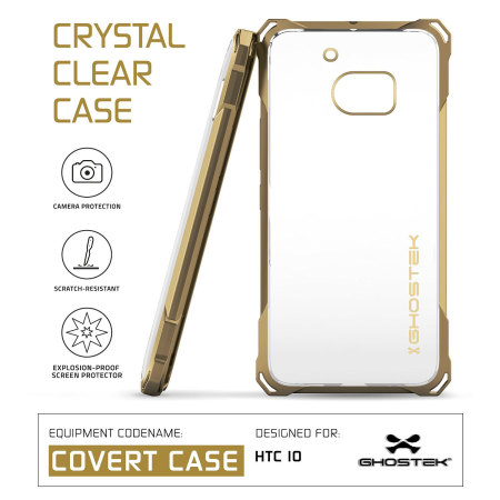 Ghostek Covert HTC 10 Bumper Deksel - Gjennomsiktig / Gull
