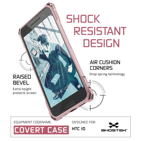 Ghostek Covert HTC 10 Bumper Case - Clear / Peach