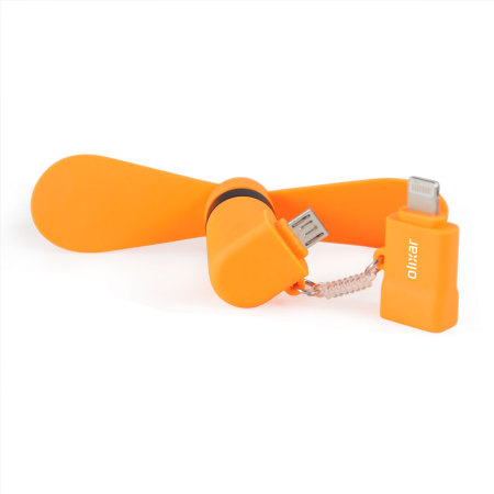 Olixar Pocketbreeze Mini Selfie Fan Ventilator in Orange