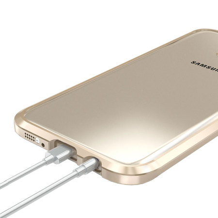 Luphie Blade Sword Samsung Galaxy S7 Edge Aluminium Bumper Case - Goud