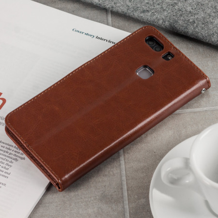 Olixar Huawei P9 Plus Wallet Case - Brown