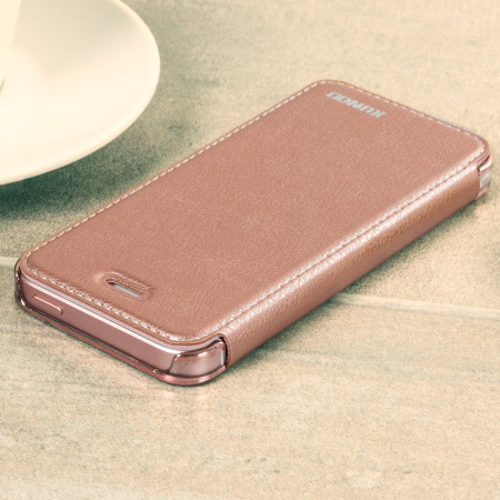 Xundd iPhone SE Leather-Style Book Flip Case - Rose Gold