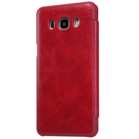 Nillkin Qin Real Leather Samsung Galaxy J7 2016 Window Case - Red