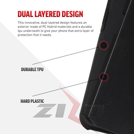 Zizo Slim Hybrid HTC 10 Hülle Tough Case in Schwarz