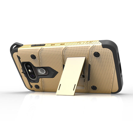 Zizo Bolt Series LG G5 Tough Case Hülle & Gürtelclip Gold