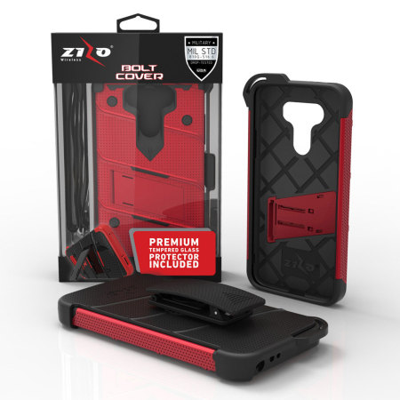 Zizo Bolt Series LG G5 Tough Case & Belt Clip - Rood
