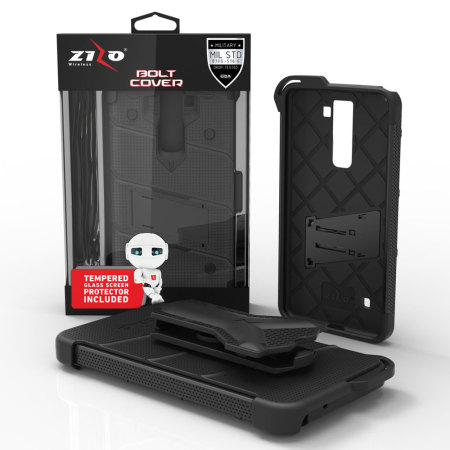 Zizo Bolt Series LG Stylus 2 Tough Case & Belt Clip - Black