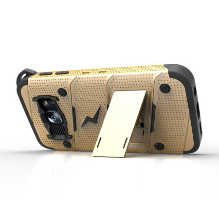 Zizo Bolt Series Samsung Galaxy S7 Tough Case & Belt Clip - Gold