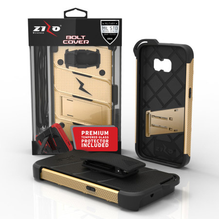 Zizo Bolt Series Samsung Galaxy S7 Tough Case & Belt Clip - Goud