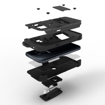 Zizo Bolt Samsung Galaxy S7 Kovakotelo & Vyöklipsi – Musta
