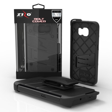 Zizo Bolt Series Galaxy S7 Edge Tough Case Hülle & Gürtelclip Schwarz