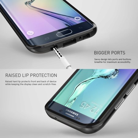 Caseology Wavelength Series Samsung Galaxy S7 Edge Case - Zwart