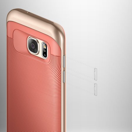 Caseology Wavelength Series Samsung Galaxy S7 Edge Case - Coral Pink