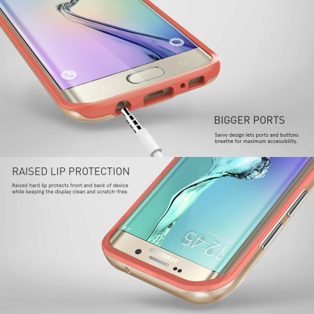 Caseology Wavelength Series Samsung Galaxy S7 Edge Case - Coral Pink