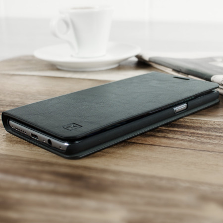 Olixar Leather-Style OnePlus 3T / 3 Plånboksfodral - Svart
