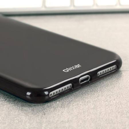 Olixar FlexiShield iPhone 8 Plus / 7 Plus Gel Case - Jet Black