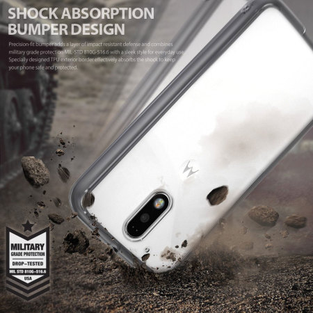 Ringke Fusion Case Moto G4 Hülle in Smoke Smoke Schwarz