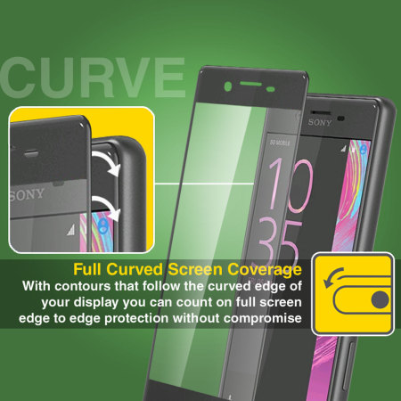 Olixar Full Coverage Sony Xperia X Curved Glass Skärmskydd