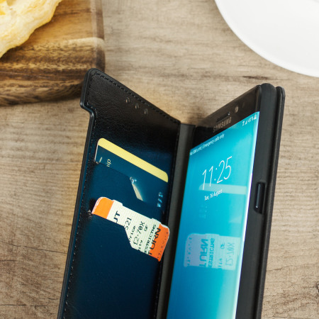 Olixar Leather-Style Samsung Galaxy Note 7 Plånboksfodral - Svart