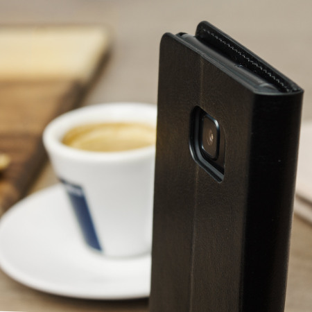 Olixar Samsung Galaxy Note 7 Wallet Case Kunstleder Tasche in Schwarz