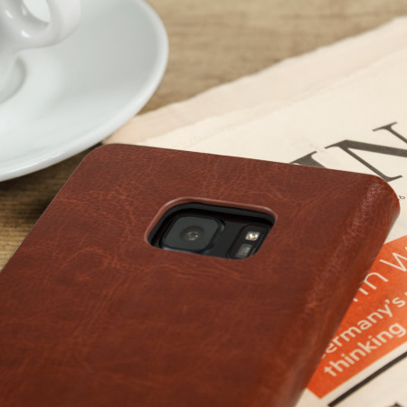 Olixar Samsung Galaxy Note 7 Wallet Case Kunstleder Tasche in Braun