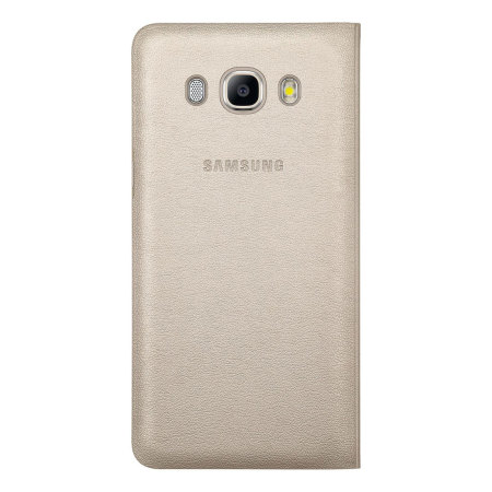 Official Samsung Galaxy J5 2016 Flip Wallet Cover - Gold