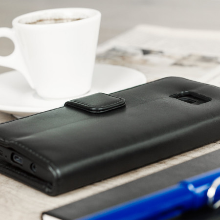 Olixar Genuine Leather Samsung Galaxy Note 7 Suojakotelo - Musta