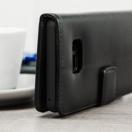 Olixar Genuine Leather Samsung Galaxy Note 7 Wallet Case - Black
