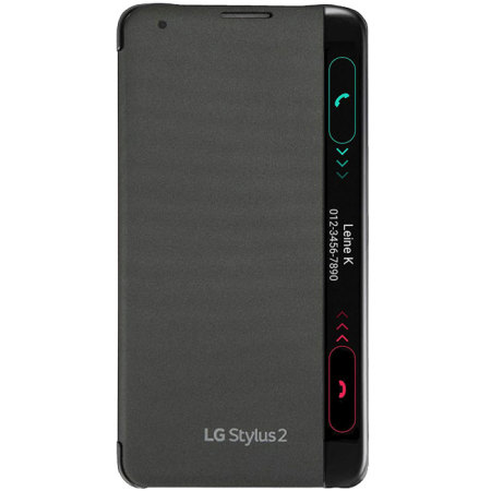 Official LG Stylus 2 Quick View Case - Black