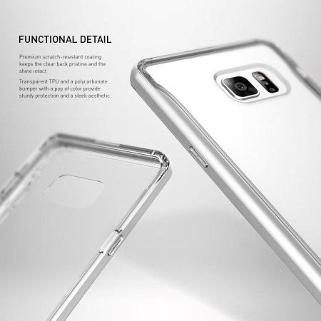 Coque Galaxy Note 7 Caseology Skyfall Series – Argent / transparente