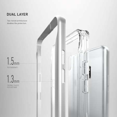 Caseology Skyfall Series Samsung Galaxy Note 7 Hülle Silber / Klar