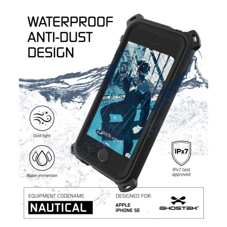 Ghostek Nautical Series iPhone SE Waterproof Tough Hülle Schwarz