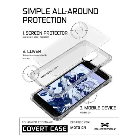Ghostek Covert Moto G4 Bumper Deksel - Gjennomsiktig