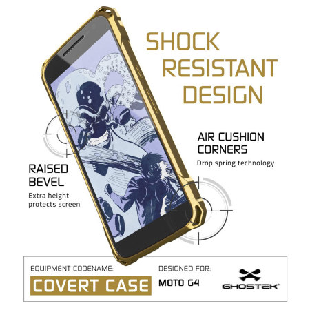 Funda Moto G4 Plus Ghostek Covert - Transparente / Oro