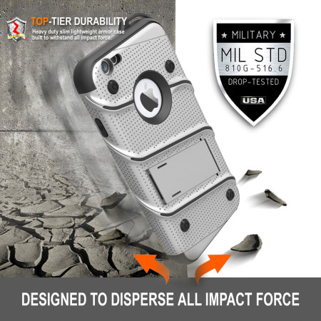 Zizo Bolt Series iPhone 6S / 6 Tough Case & Belt Clip - Steel