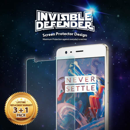 Rearth Invisible Defender OnePlus 3T / 3 Screen Protector - 4 Pack