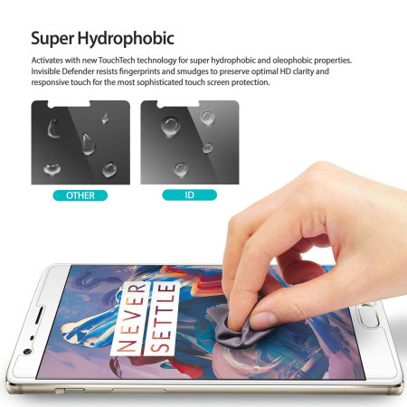 Rearth Invisible Defender OnePlus 3T / 3 Screen Protector - 4 Pack