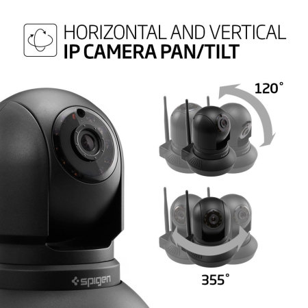 Spigen Pan & Tilt HD Home Surveillance Camera with Night Vision