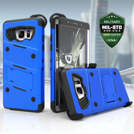 Zizo Bolt Series Samsung Galaxy Note 7 Tough Case & Belt Clip - Blue