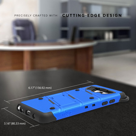 Zizo Bolt Series Galaxy Note 7 Tough Case Hülle & Gürtelclip Blau