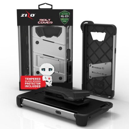 Zizo Bolt Series Samsung Galaxy Note 7 Tough Case & Belt Clip - Steel