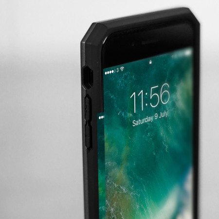 Funda iPhone 7 Zizo Metallic Hybrid Ranura para Tarjeta - Negra
