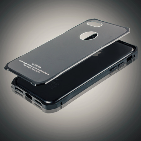 Luphie Gehärtetes Glas und Metal iPhone 7 Bumper in Schwarz
