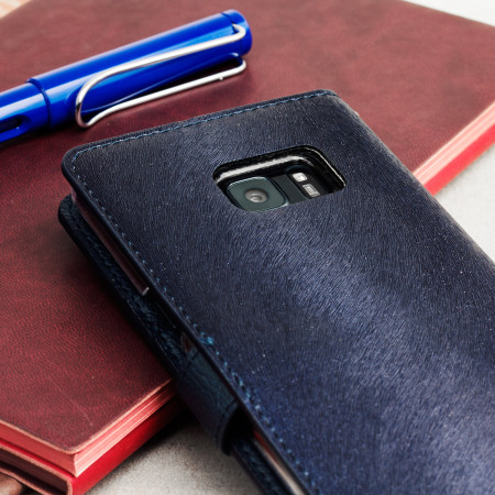 Hansmare Calf Samsung Galaxy Note 7 Wallet Case - Navy