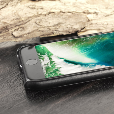 Mozo iPhone 7 Genuine Wood Back Cover - Black Walnut