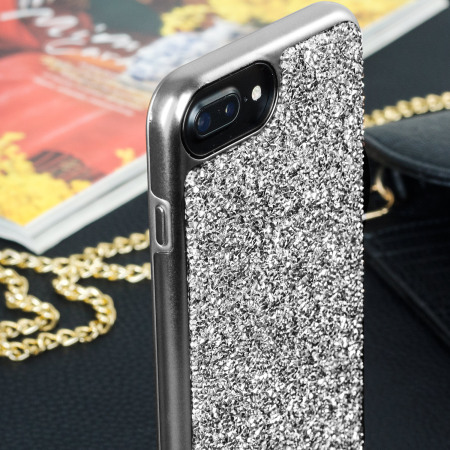 sigaret datum Boven hoofd en schouder Prodigee Fancee iPhone 7 Plus Glitter Case - Black / Silver