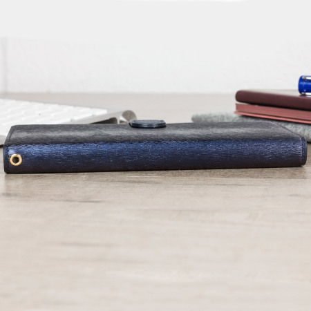 Hansmare Calf iPhone 7 Plus Wallet Case - Blauw