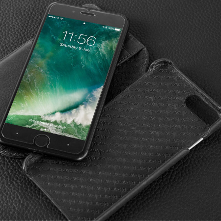 Vaja Wallet Agenda iPhone 7 Plus Premium Leder Case in Schwarz