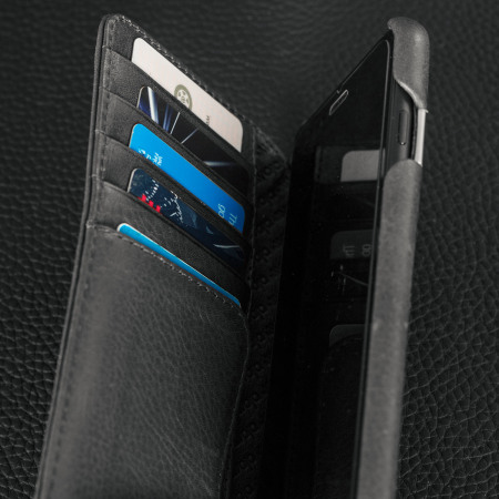 Vaja Wallet Agenda iPhone 7 Plus Premium Leder Case in Schwarz